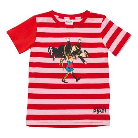Peppi Pitkätossu Peppi ja poliisi -t-paita, punainen