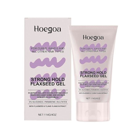 Curls Strong Hold Pellavansiemengeeli - Erittäin vahva scrunch-geeli määritellyille kiharoille - Pitkäkestoinen pito ja luonnollinen kiilto - Sopii 