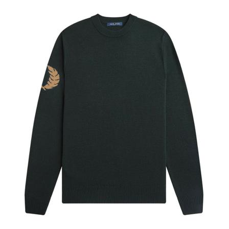Fred Perry, Round-neck Knitwear Groen, Heren, Maat:M