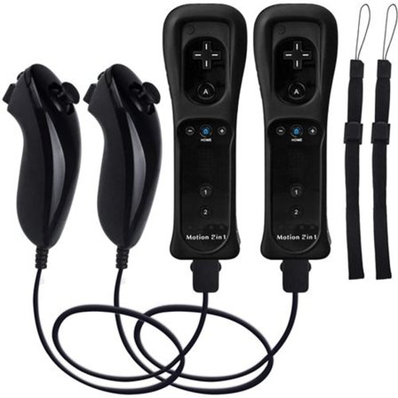 2x 2 i 1 Integrerad Wiimote Motion Plus-handkontroll och Nunchuk