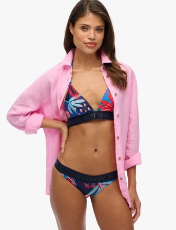 Superdry Sport Logo Classic Bikini Bottoms - Multi/patterned - 40