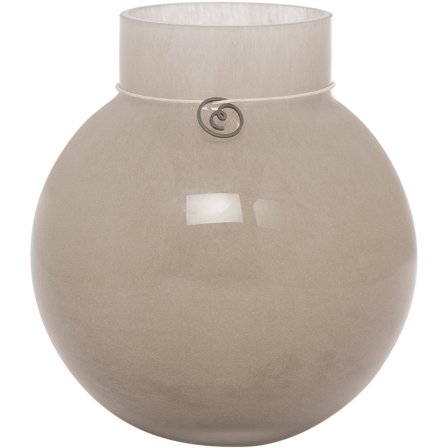 Ernst Glassvase rund 14 cm, Ø13, beige