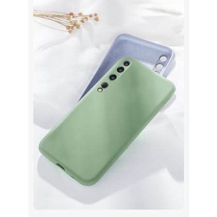 Xiaomi Mi 10 - Silikonetui mikrofiber Ljusgrön