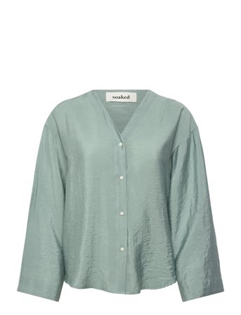 Slleodora Shirt Blouse Green Soaked In Luxury