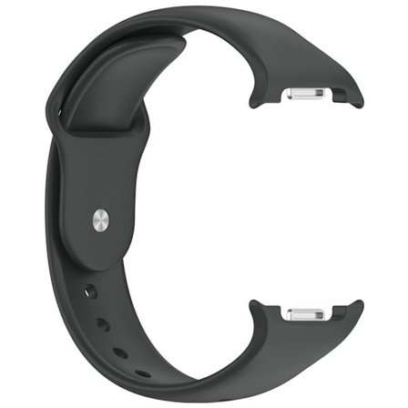 Silikone armbånd med spænde til Samsung Galaxy Watch 8 (40/44mm) og Watch 8 Classic 46mm - Komfortabelt og justerbart DarkGrey