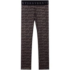 Kids - DKNY Black All Over Print Branded Leggings - Bottoms - 16 years - Black - Mädchen