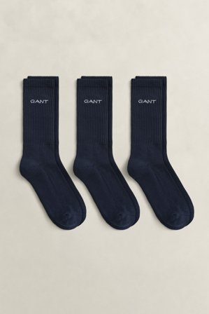 GANT Herren 3er-Pack Sportsocken (43-45) Marineblau