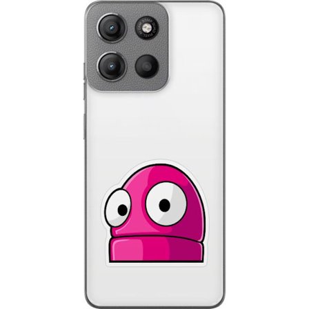 Kompatibel Mobilcover til Motorola Motorola Moto G15 Power Rosa tegneseriefigur med store øjne i legende og humoristisk stil