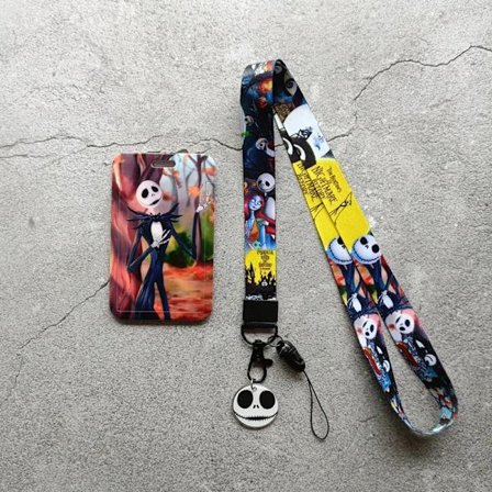 The Nightmare Before Christmas ID-kort Holder Tegneserie Jack Skellington Sally Print Bus Case med Strop