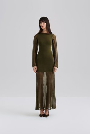 Malina - Haisley maxi dress - L - Olive