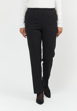 Brandtex - Sofie Bukser - Sort - Slim Fit / Elastik i Taljen