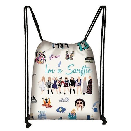 Populær Sanger Taylor Swift Swiftie PE Gympose Barn Sport Svømming Skole Ryggsekk Reise Sekk Fans Gave -NMAOV