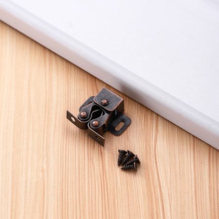 12 kappaleen sarja kaksoisrullalla varustettuja kaapin oven salpoja, oven lukko, kiillotettu