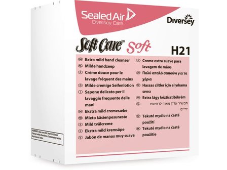 Diversey Tvål flytande Soft H2 refill 800ml - Lyreco - Städ och hygien - Tvål och hygien - Hygiensystem - Soft Care