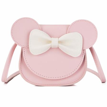 Handväskor för små flickor - Axelväska med rosett Mini Flap Bag