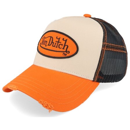 Von Dutch - Béžová trucker Kšiltovka - Oval Patch Beige/Olive/Black Trucker @ Hatstore