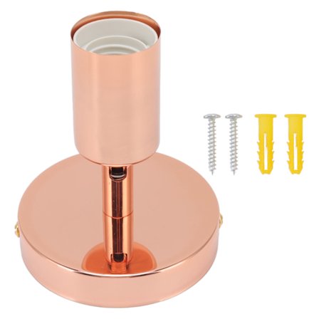 E27 E26 Seinävalaisimen pohja 180 astetta ylös ja alas säädettävä rauta koriste hehkulamppu pistorasia makuuhuoneeseen olohuoneeseen ruusukulta