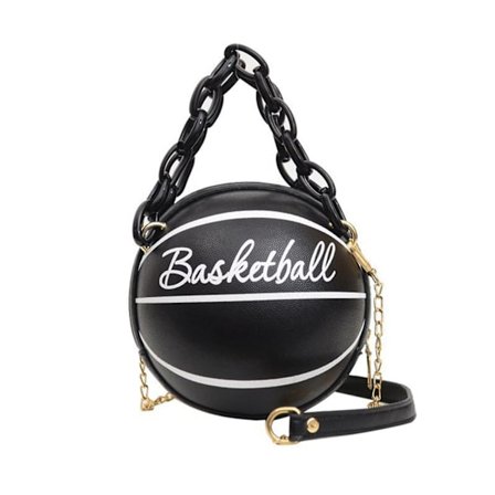 Personlig rund boll kvinnlig väska Kedja Basketväska All-match Satchel Small Bag