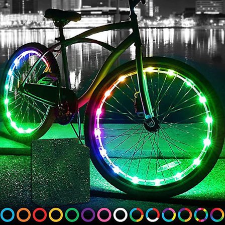 LED Sykkelhjul Lys, Lyse Fargerike Sykkellykt Dekor Tilbehør