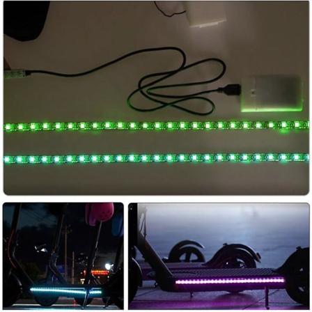 Vanntett Led Strip Lommelykt Bar Lampe For For Xiaomi M365 elektrisk scooter Skateboard Natt chassis lys scooter tilbehør