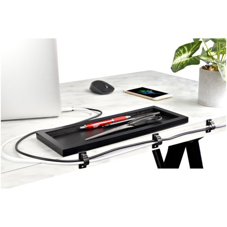 StarTech 100 Adhesive Cable Management Clips Black, Network/Ethernet/Office Desk/Computer Cord Organizer, Sticky Cable/Wire Holders, Nylon Self