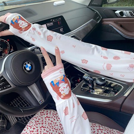 Sommarsolskyddande isärmar för kvinnor, andningsbara, lösa, UV-resistenta, söta, solskydd för studenter, armärmar, tunna ärmar