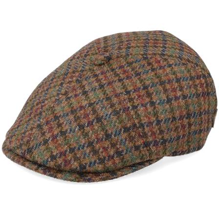 MJM Hats - Brun flatcap Caps - Rebel Virgin Wool Brown Check Flat Cap @ Hatstore