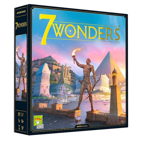 7 Wonders Ny Udgave | Brætspil | Alder 10+ | 3 -7 Spillere | 30 Minutters Spilletid