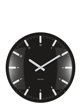 KARLSSON Wall Clock Realista Dome Black - Black - Ø 35 CM