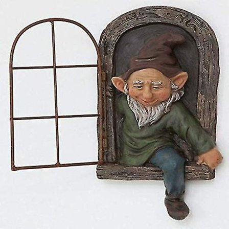 Havefigur Træ Skulptur Havepynt, Pynt Til Indendørs Udendørs (hy)