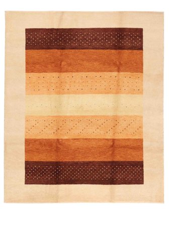 Hand Knotted Gabbeh Indo Fine Rug 245X294 Beige/Orange