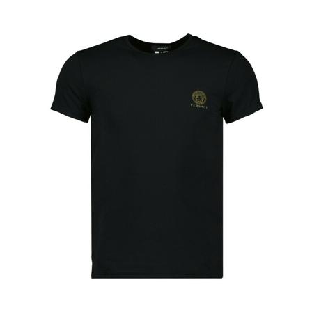 Versace, T-Shirts Zwart, Heren, Maat:L
