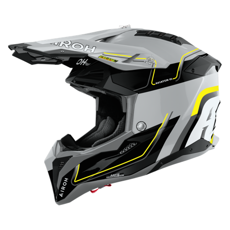 Crosshjelm Airoh Aviator 3 Leader (2026) Gul Glans L