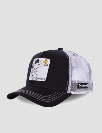 Capslab Peanuts Snoopy & Woodstock Trucker Zwart Caps Unisex - Kids Brand Store