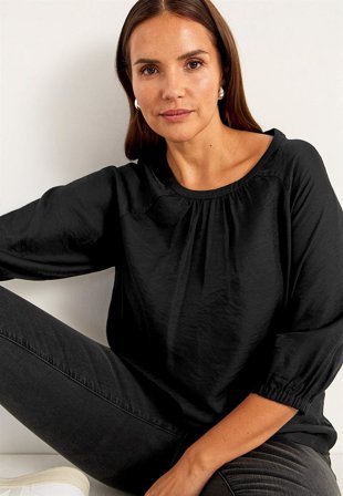 Cellbes of Sweden - Vävd blus med struktur - svart - för damer - 34/36