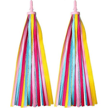 1 par styre frans streamer tejp för barncykel, sparkcykel cykelhandtag band lila