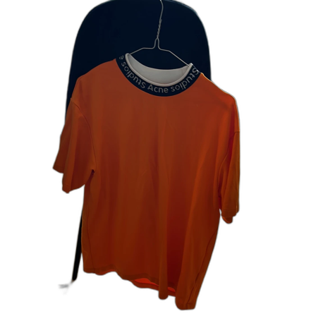 Acne studios long neck t-shirt orange