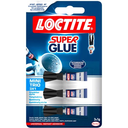 Loctite Schnellkleber Mini Trio Universal 3x1g