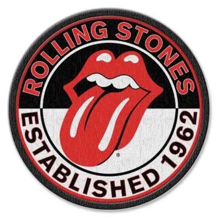 The Rolling Stones Est. 1962 Vävda Standard Patch En Storlek Svart