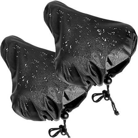 Vandtæt cykelsaddelbetræk med snøre, regnslag til cykelsaddel, cykelsaddelbetræk, sort cykeltilbehør