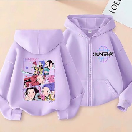 KPop anime koreansk version fashionable herre- og dame casual lynlås hoodie