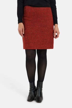 BRANDTEX - Boucle Nederdel - Rød