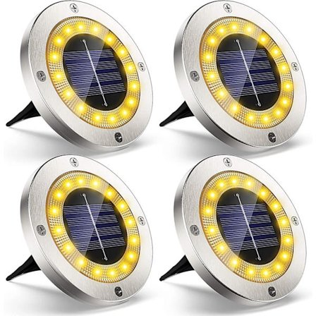 Solcelle-Udendørs Have Spotlys, 4-pak 16 Led Solcelle Spotlight Udendørs Belysning Ip65 Vandafvisende Stai