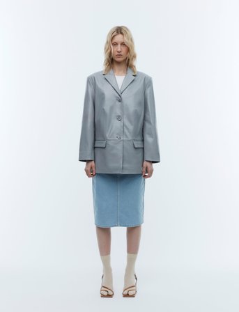 2NDDAY 2Nd Harriet - Leather Shine - Grey - 40