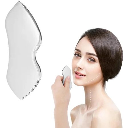 Gua Sha Værktøj, Guasha Værktøj Ansigt, Skulpteringsværktøj i Rustfrit Stål, Gua Sha Værktøj med Jævnere Overflader til Kropspleje