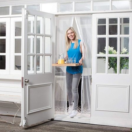 Magnetisk myggenet 140x240cm(55x94inch) Døre, Hvid