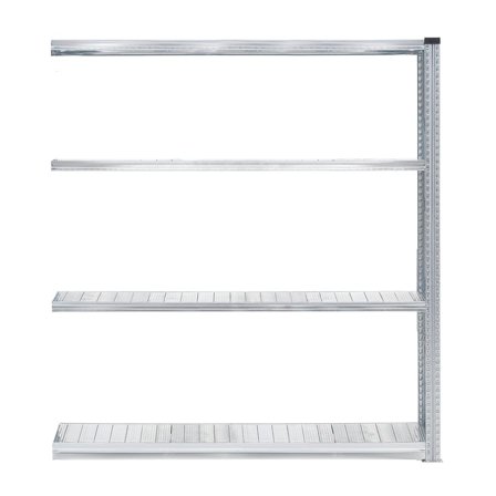 Reol TRANSFORM, påbygningssektion med 4 hylder, 1972x1500x400 mm