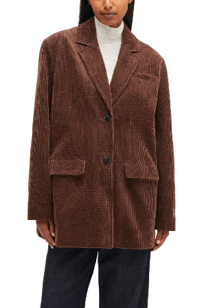 GANNI Seersucker Corduroy Blazer Kavajer Dam Brun XXS/XS