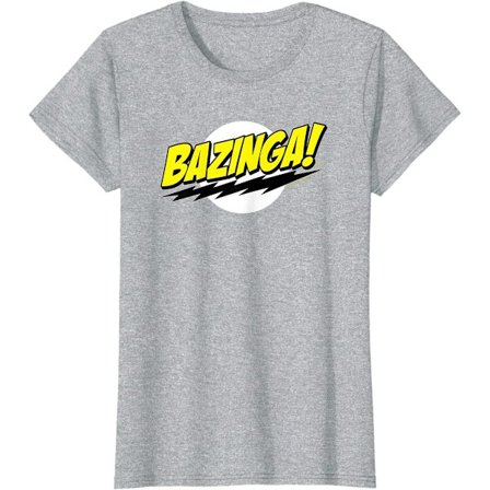 The Big Bang Theory Dam/Kvinnor Bazinga T-Shirt XL Sports Grå
