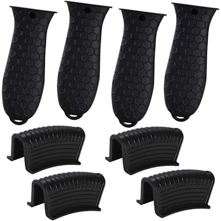 Varmt Håndtag Holder, 8 Dele Grydelapper Beskyttelse Silikone Assistent Håndtag Holder Skridsikker Grydelapper Gummi Varmebestandig Gryde til 